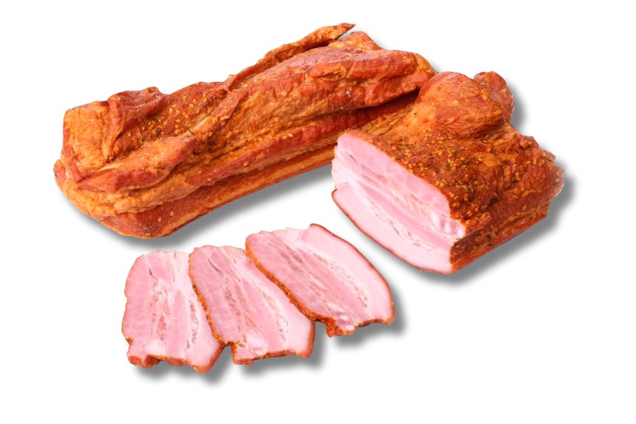 Продукт из мяса свинины мясной сырокопченый "Грудинка "Домашняя"